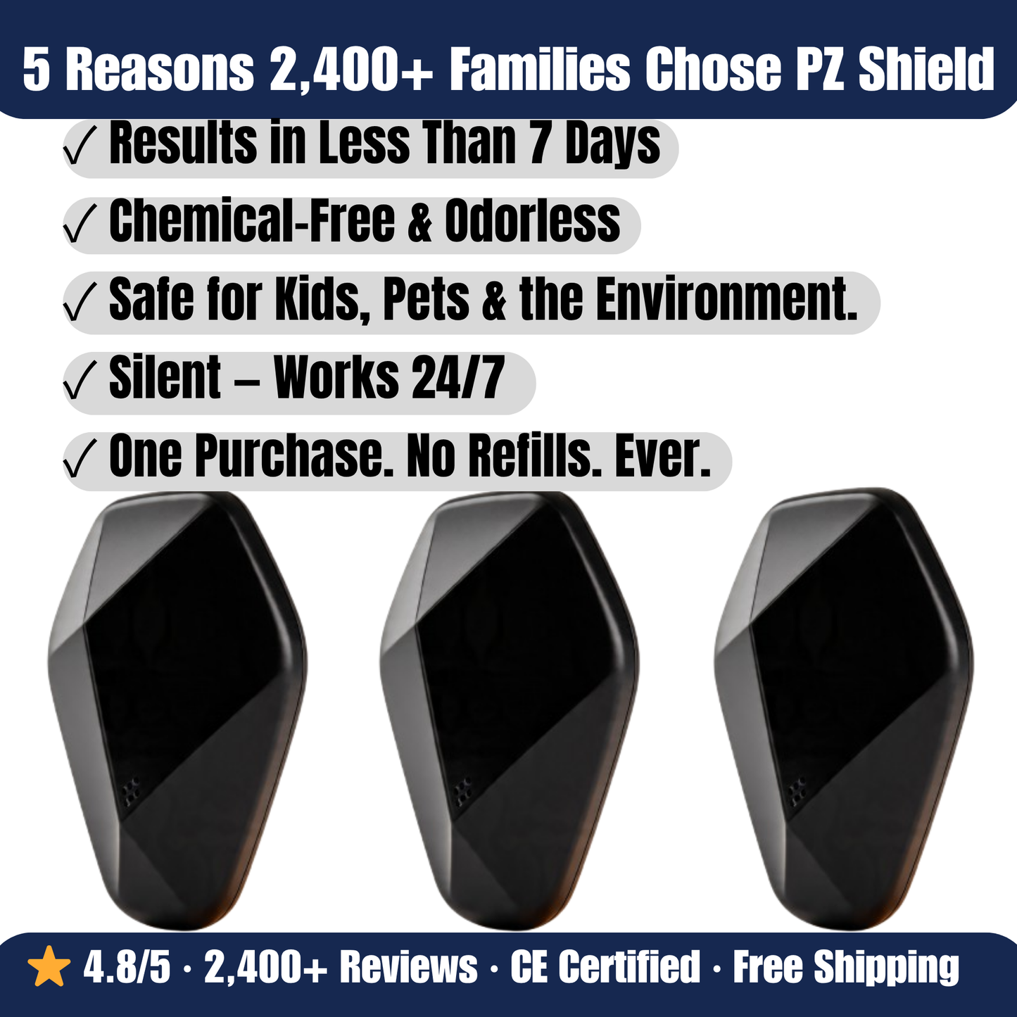 Particle Zero SHIELD - 2026 Upgraded Pest Repeller - Banish Pests For Good
